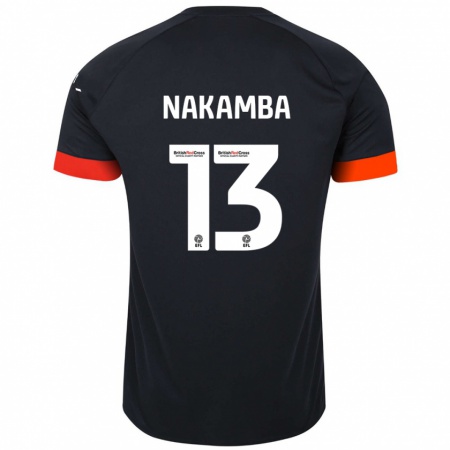 Kandiny Hombre Camiseta Marvelous Nakamba #13 Negro Naranja 2ª Equipación 2024/25 La Camisa Chile