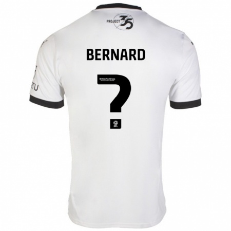 Kandiny Hombre Camiseta Josh Bernard #0 Blanco Negro 2ª Equipación 2024/25 La Camisa Chile