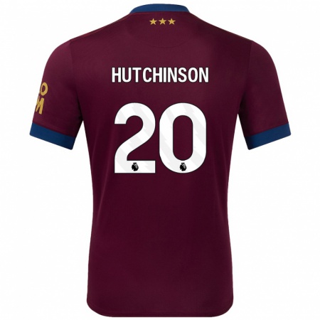 Kandiny Hombre Camiseta Omari Hutchinson #20 Marrón 2ª Equipación 2024/25 La Camisa Chile