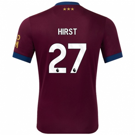 Kandiny Hombre Camiseta George Hirst #27 Marrón 2ª Equipación 2024/25 La Camisa Chile