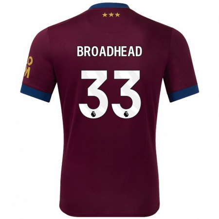 Kandiny Hombre Camiseta Nathan Broadhead #33 Marrón 2ª Equipación 2024/25 La Camisa Chile