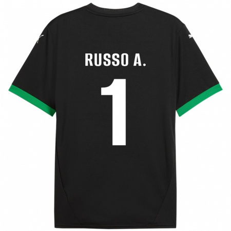 Kandiny Mujer Camiseta Alessandro Russo #1 Negro Verde Oscuro 1ª Equipación 2024/25 La Camisa Chile