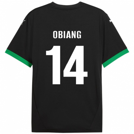 Kandiny Mujer Camiseta Pedro Obiang #14 Negro Verde Oscuro 1ª Equipación 2024/25 La Camisa Chile