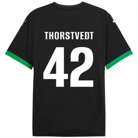 Kandiny Mujer Camiseta Kristian Thorstvedt #42 Negro Verde Oscuro 1ª Equipación 2024/25 La Camisa Chile