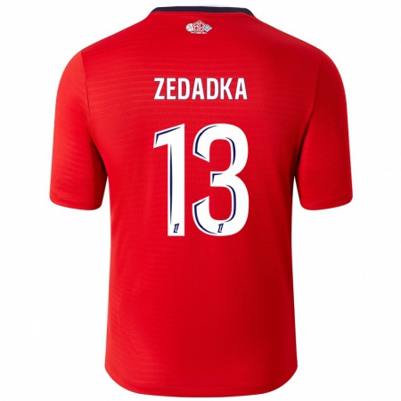 Kandiny Mujer Camiseta Akim Zedadka #13 Rojo Blanco 1ª Equipación 2024/25 La Camisa Chile