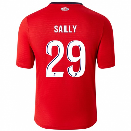 Kandiny Mujer Camiseta Charlotte Sailly #29 Rojo Blanco 1ª Equipación 2024/25 La Camisa Chile