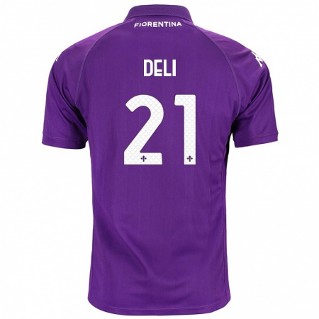 Kandiny Mujer Camiseta Lapo Deli #21 Morado 1ª Equipación 2024/25 La Camisa Chile