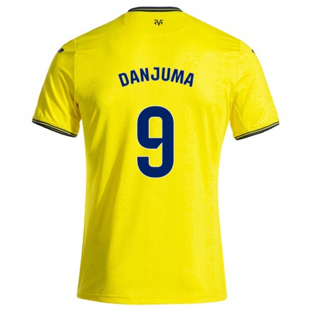 Kandiny Mujer Camiseta Arnaut Danjuma #9 Amarillo Negro 1ª Equipación 2024/25 La Camisa Chile