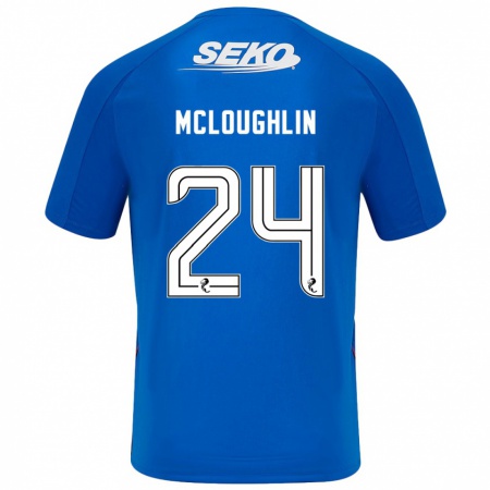 Kandiny Mujer Camiseta Olivia Mcloughlin #24 Azul Oscuro 1ª Equipación 2024/25 La Camisa Chile