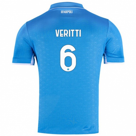 Kandiny Mujer Camiseta Federica Veritti #6 Azul Cielo 1ª Equipación 2024/25 La Camisa Chile