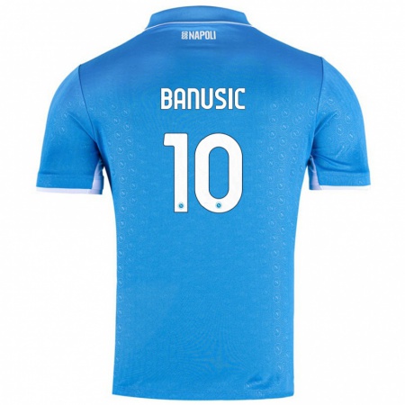 Kandiny Mujer Camiseta Marija Banušić #10 Azul Cielo 1ª Equipación 2024/25 La Camisa Chile