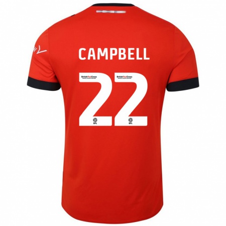 Kandiny Mujer Camiseta Allan Campbell #22 Naranja Negro 1ª Equipación 2024/25 La Camisa Chile