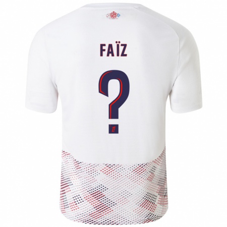 Kandiny Mujer Camiseta Adame Faïz #0 Blanco Azul Real 2ª Equipación 2024/25 La Camisa Chile