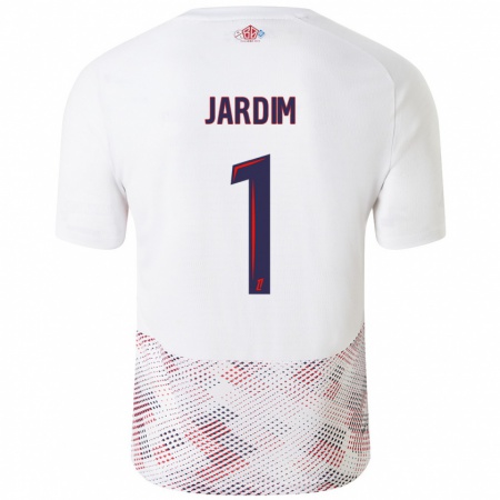 Kandiny Mujer Camiseta Leo Jardim #1 Blanco Azul Real 2ª Equipación 2024/25 La Camisa Chile