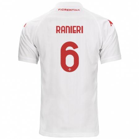 Kandiny Mujer Camiseta Luca Ranieri #6 Blanco 2ª Equipación 2024/25 La Camisa Chile