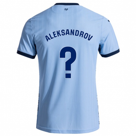 Kandiny Mujer Camiseta Mykyta Aleksandrov #0 Azul Cielo 2ª Equipación 2024/25 La Camisa Chile