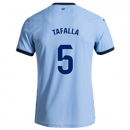 Kandiny Mujer Camiseta Fran Tafalla #5 Azul Cielo 2ª Equipación 2024/25 La Camisa Chile