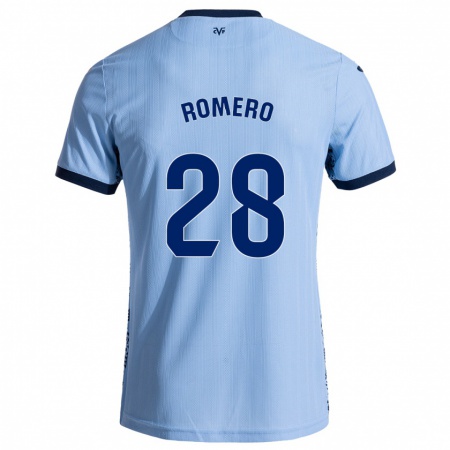 Kandiny Mujer Camiseta María Romero #28 Azul Cielo 2ª Equipación 2024/25 La Camisa Chile