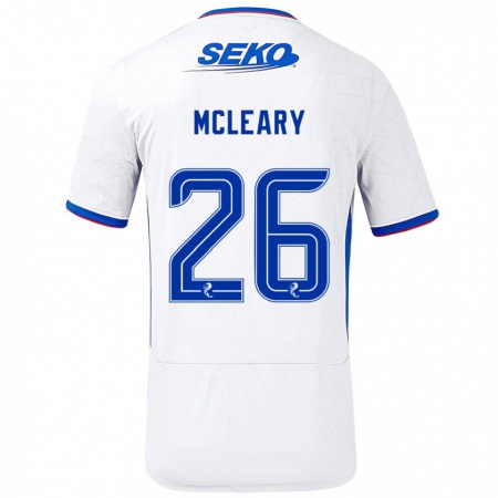 Kandiny Mujer Camiseta Jodi Mcleary #26 Blanco Azul 2ª Equipación 2024/25 La Camisa Chile