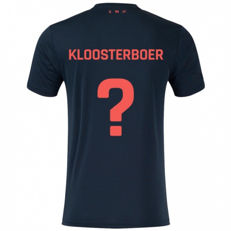 Kandiny Mujer Camiseta Per Kloosterboer #0 Negro Rojo 2ª Equipación 2024/25 La Camisa Chile