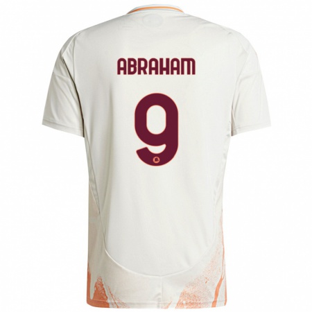 Kandiny Mujer Camiseta Tammy Abraham #9 Crema Blanco Naranja 2ª Equipación 2024/25 La Camisa Chile