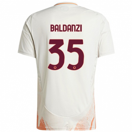 Kandiny Mujer Camiseta Tommaso Baldanzi #35 Crema Blanco Naranja 2ª Equipación 2024/25 La Camisa Chile