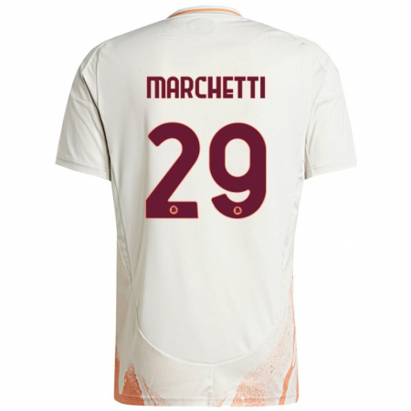 Kandiny Mujer Camiseta Tommaso Marchetti #29 Crema Blanco Naranja 2ª Equipación 2024/25 La Camisa Chile