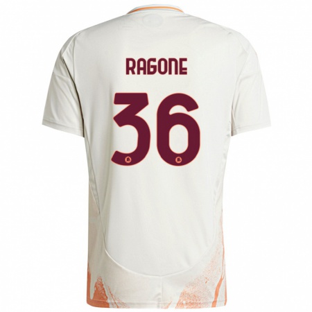 Kandiny Mujer Camiseta Diego Ragone #36 Crema Blanco Naranja 2ª Equipación 2024/25 La Camisa Chile