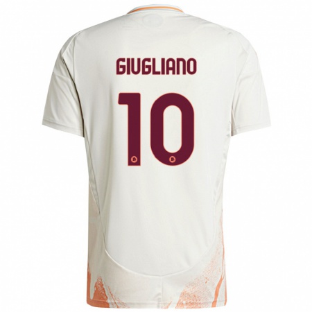 Kandiny Mujer Camiseta Manuela Giugliano #10 Crema Blanco Naranja 2ª Equipación 2024/25 La Camisa Chile