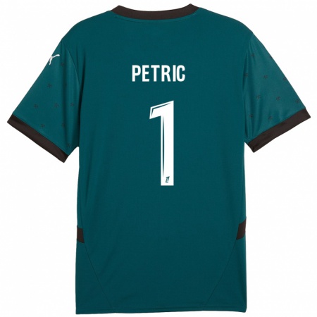 Kandiny Mujer Camiseta Denis Petric #1 Verde Oscuro 2ª Equipación 2024/25 La Camisa Chile