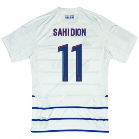 Kandiny Mujer Camiseta Moïse Sahi Dion #11 Blanco Azul 2ª Equipación 2024/25 La Camisa Chile