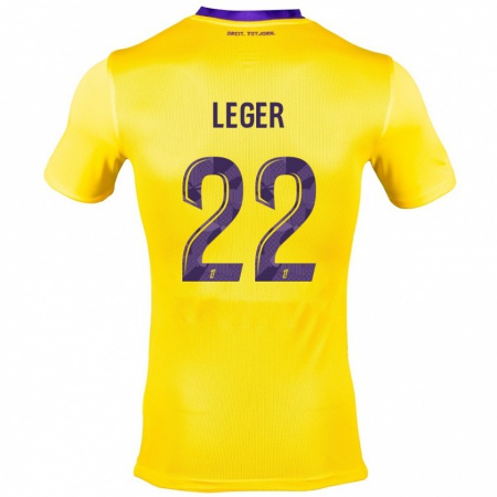 Kandiny Mujer Camiseta Christelle Léger #22 Amarillo Morado 2ª Equipación 2024/25 La Camisa Chile