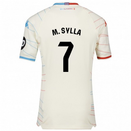 Kandiny Mujer Camiseta Mamadou Sylla #7 Blanco Rojo Azul 2ª Equipación 2024/25 La Camisa Chile