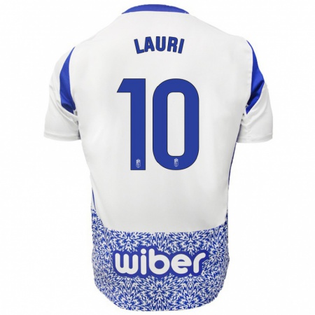 Kandiny Mujer Camiseta Lauri #10 Blanco Azul 2ª Equipación 2024/25 La Camisa Chile