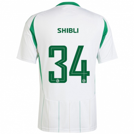 Kandiny Mujer Camiseta Hamza Shibli #34 Blanco Verde 2ª Equipación 2024/25 La Camisa Chile