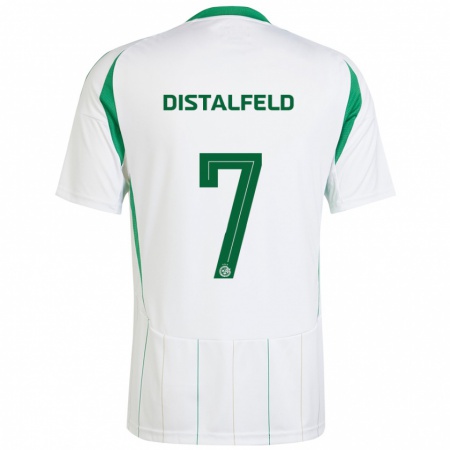 Kandiny Mujer Camiseta Yanai Distalfeld #7 Blanco Verde 2ª Equipación 2024/25 La Camisa Chile