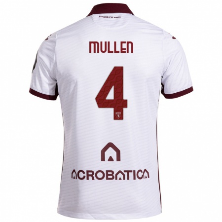 Kandiny Mujer Camiseta Senan Mullen #4 Blanco Granate 2ª Equipación 2024/25 La Camisa Chile