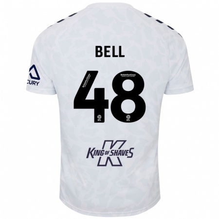 Kandiny Mujer Camiseta Luke Bell #48 Blanco 2ª Equipación 2024/25 La Camisa Chile