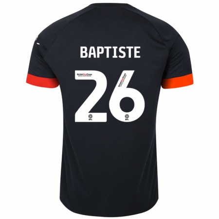 Kandiny Mujer Camiseta Shandon Baptiste #26 Negro Naranja 2ª Equipación 2024/25 La Camisa Chile