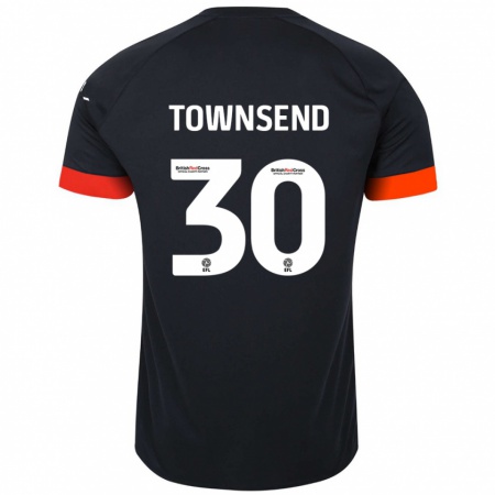 Kandiny Mujer Camiseta Andros Townsend #30 Negro Naranja 2ª Equipación 2024/25 La Camisa Chile