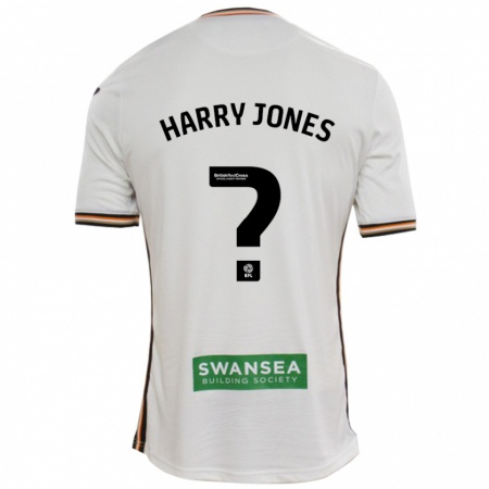 Kandiny Niño Camiseta Harry Jones #0 Blanco 1ª Equipación 2024/25 La Camisa Chile