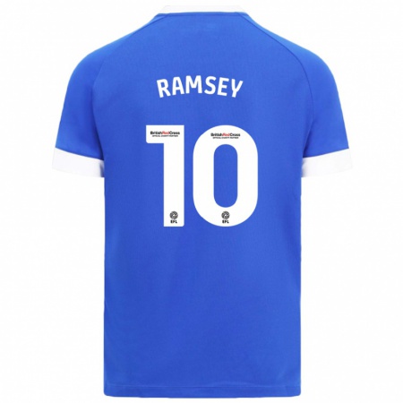 Kandiny Niño Camiseta Aaron Ramsey #10 Azul Cielo 1ª Equipación 2024/25 La Camisa Chile