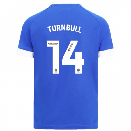 Kandiny Niño Camiseta David Turnbull #14 Azul Cielo 1ª Equipación 2024/25 La Camisa Chile