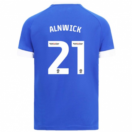 Kandiny Niño Camiseta Jak Alnwick #21 Azul Cielo 1ª Equipación 2024/25 La Camisa Chile