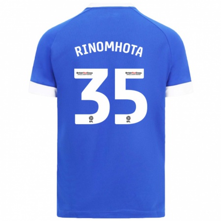 Kandiny Niño Camiseta Andy Rinomhota #35 Azul Cielo 1ª Equipación 2024/25 La Camisa Chile