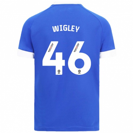 Kandiny Niño Camiseta Morgan Wigley #46 Azul Cielo 1ª Equipación 2024/25 La Camisa Chile