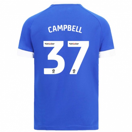 Kandiny Niño Camiseta Vontae Daley-Campbell #37 Azul Cielo 1ª Equipación 2024/25 La Camisa Chile