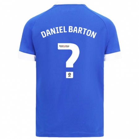 Kandiny Niño Camiseta Daniel Barton #0 Azul Cielo 1ª Equipación 2024/25 La Camisa Chile