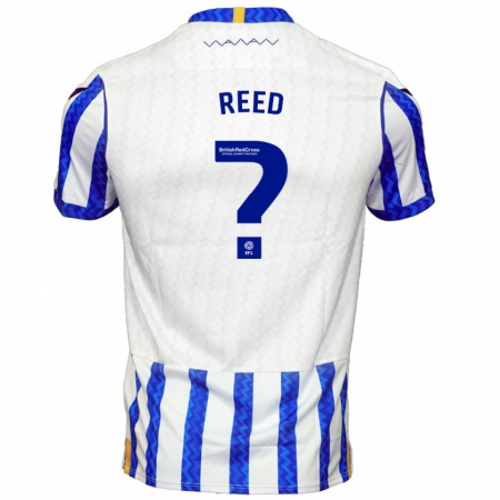 Kandiny Niño Camiseta Sam Reed #0 Azul Blanco 1ª Equipación 2024/25 La Camisa Chile