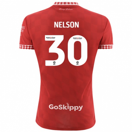 Kandiny Niño Camiseta Raekwon Nelson #30 Rojo 1ª Equipación 2024/25 La Camisa Chile